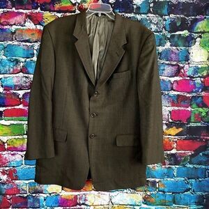 Kenneth Cole Collection Blazer Suit Jacket Size 42R Plaid Wool